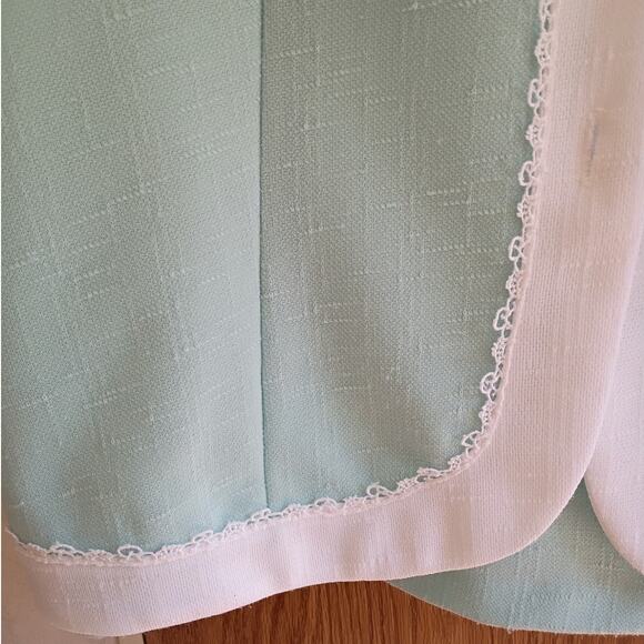 Vntg Pablo Collection Mint Green Skirt Suit Two Piece Set L Made USA Retro 80s - Picture 8 of 10